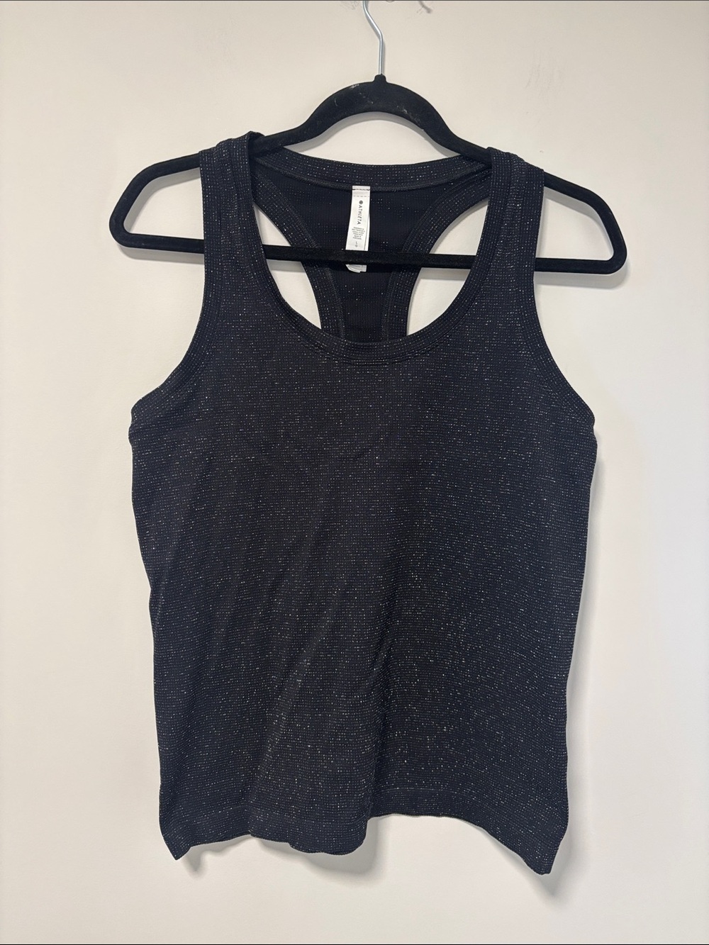 Athleta Black Sparkle Racerback Tank